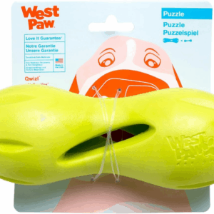 Zogoflex Qwizl Interactive Treat Dispensing Dog Puzzle Treat Toy for Dogs, Granny Smith, Large