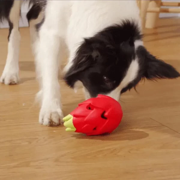 Dog Food Slow Feeder Dog Food Toys Puzzle Ball Puzzle Feeder Slow Eating Rubber Pitaya Interactive Dog Toys Teething Toys Treat - Image 2